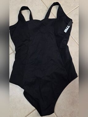 New TA3 One Piece Black Laceup Back Swimsuit 4X Reg/long Snatched Celebrity